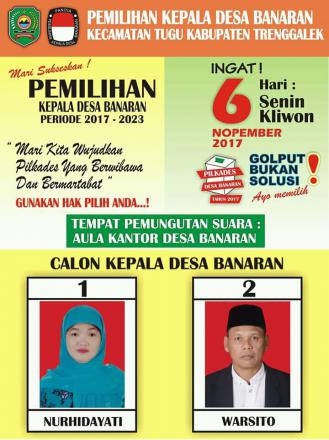 Pilkades Banaran Tahun 2017 Diikuti 2 Calon